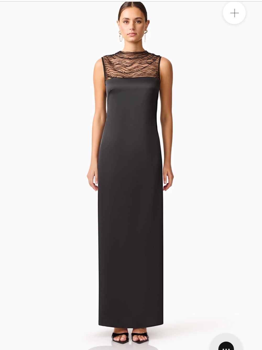 Elliatt Margot Satin Gown in black